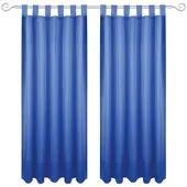 Bestgoodies Dekoschal Ellen Schlaufen Blickdicht 2er Pack - 140x225 cm Blau