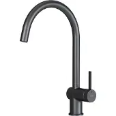 AM.PM Func Wasserhahn Küche, Küchenarmatur Metallic, Spültischarmatur C-förmiger Auslauf, Schwarz