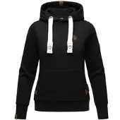 NAVAHOO Damen Kapuzensweatshirt Hoodie mit Kapuze & Breiten Tunnelzugkordeln Damlaa
