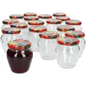 MamboCat 18er Set Marmeladenglas Vaso Orcio 212ml + To63 Deckel Obst