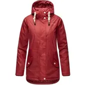 NAVAHOO Damen Regen Jacke Parka Wasserdicht Gefüttert Funktionsjacke Ocean Heart Blood Red Gr. 38 - M