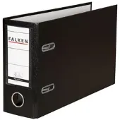 Falken 11285715 10x PP-Ordner A5 quer, Rücken 80mm - Schwarz