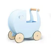 Moover Toys Dänischer Designer Holz-Puppenwagen (hellblau) / dolls pram light blue