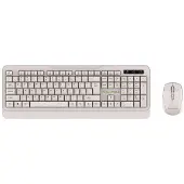 Tellur Green Wireless Keyboard and Mouse Nano Recever Creame
