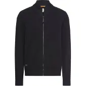 Camel active Strickjacke mit Stehkragen in Navyblau | Gr.: 6XL