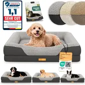 Aktiv shop GmbH ELONEO Orthopädisches Hundebett, Größe S - Grau