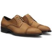 BOSS Derbys aus Veloursleder mit gestickten Details Grösse 44