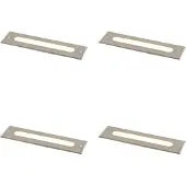QAZQA Set mit 4 Modernen Bodeneinbaustrahlern Stahl 30 cm inkl LED IP65 Eline