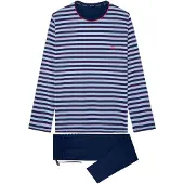 Hom Pyjama Long Sleepwear Atlantic in blue stripes | Gr.: M