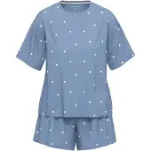 Tom Tailor Shorty "Charlotte" 2 gepunktet, Kurzarm, Rundhalsausschnitt, kurze Hose, feminin, bequem
