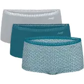 Sloggi 3er-Set: Pantys "Go Crush" in Grau/ Petrol - L