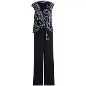 Vera Mont Jumpsuit "Jumpsuit im Layer Look", Damen, Gr. 42, EURO, blau (patch dunkelblau, dunkelblau), Obermaterial: 95% Polyester PES. 5% Elasthan EL., Overalls Jumpsuit