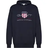Gant Reg Archive Shield Hoodie Evening Blue Größe: M | Pullover Outlet | Herren | Blau