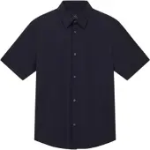 Armani Exchange für Herren. XM001566AF19193UB101 Hochwertiges graues Hemd (S), Lässig, Polyamid, Kurzarm