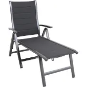Royal Garden Richmond Gartenliege Aluminium/Polyester Iron Grey/Anthrazit