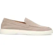 Manfield Beigefarbene Veloursleder-Loafer | Größe 40