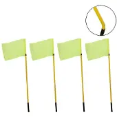Softee 4er Eckfahnen-Set, flexibel, 171 cm Stangenlänge, 30 mm Durchmesser, mit Verletzungsschutz
