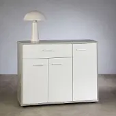 Idimex SCHUHSCHRANK DEUSTO Betonoptik/weiß