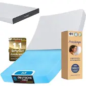 Arensberger ANNA, Gelschaum Matratze 120x200 cm – 13 cm NANOCELL Gel-Schaum – H3 Härtegrad – Atmungsaktiv – Abnehmbarer Bezug 240g/m²