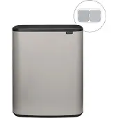 Brabantia Bo Touch Bin Mülleimer 2 x 30 Liter Soft Grey