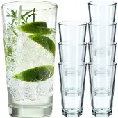 Kadax 8x Gläser 340ml für Getränke Getränke Wasser Glas Set Set