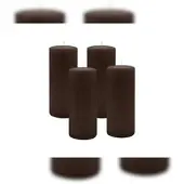 Kopschitz Kerzen 4er Set Stumpenkerzen/Adventskranzkerzen Schokolade Ø 40 x 200 mm