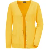 Goldner Strickjacke "Uni Merino-Cardigan Langarm" Reine Merinowolle