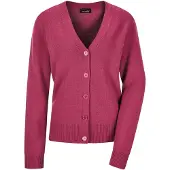 Goldner Strickjacke "Eleganter Cardigan mit V-Ausschnitt" mit großen Knöpfen