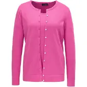 Goldner Strickpullover "Kurzgröße Figurnahes Twin-Set aus Pima-Baumwolle" Ohne