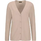 Goldner Strickjacke "Kurzgröße Baumwoll-Feinstrickjacke, Langarm" Pünktchenmuster