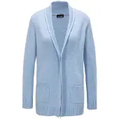 Goldner Strickjacke "Langarm Cardigan aus Merino" Schalkragen