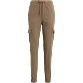 Urban Classics lässige Damen Jeans Stretch Kordelzug Taschen mit Baumwolle Beige