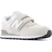 New Balance Unisex für Kinder. PV574V1 574 Hook & Loop Sneaker, grau (34.5), Wohnung, Klettverschluss, Sportlich, Kinderbekleidung