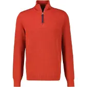 Lerros Troyer "Herren Stricktroyer in lebendiger Optik", Herren, Gr. 3XL, rot (scandinavian rot), 100% Baumwolle, ohne Ausschnitt, Pullover Troyer