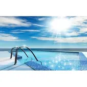 Papermoon Fototapete "Schwimmbad", bunt, B:2m L:1,5m, Vlies, Tapeten, Fototapete