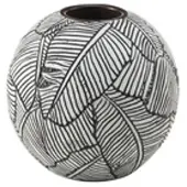 HOME STORY Vase , braun , Steinzeug , Maße (cm): H: 24 Ø: 20.5