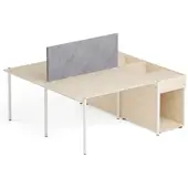 Rbuta Arbeitsplatz 2 Personen BG-Line Schreibtisch mit Trennwand