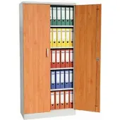 Proregal Aktenschrank Beetle 4 Fachböden HxBxT 195 x 92 x 42 cm Grau & Erle