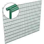 Voss.garden Doppelstabmattenzaun 8/6/8, 255x203cm - Gitterzaun, grün
