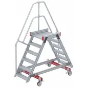 Euroline 512 mobiler Überstieg 60° Stufenausführung Alu gerieft Stufenbreite 600mm 6 Stufen