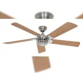 CasaFan Deckenventilator Rotary Chrom Buche mit Fernbedienung 132
