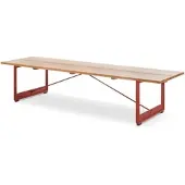 Magis Brut Bank, 220 x 63 cm, rot / eiche natur