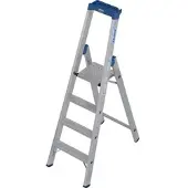Krause STABILO Stehleiter mit R13 Stufen, 4 Stufen, Arbeitsh√∂he 2,95 m