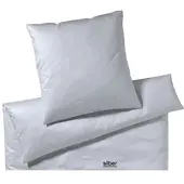 Elegante Bettwäsche Solid - 155x220 cm + 80x80 cmsilber