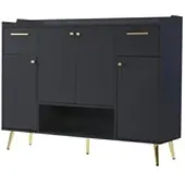 Möbel Kraft Sideboard , grau , Maße (cm): B: 130 H: 100