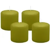 Kopschitz Kerzen 4er Set Adventskranzkerzen Scottish Grün Ø 60 x 80 mm