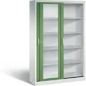 C+P Schiebetürenschrank Acurado, H1950xB1200xT400mm, Front Resedagrün, Korpus Lichtgrau (2049-055)