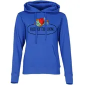 Fruit Of The Loom Damen Kapuzenpullover mit großem Vintage-Logo, royal, 2XL