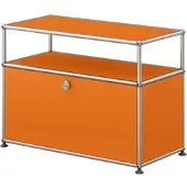USM United Soft USM Haller Beistellmöbel, mit einer Klapptür Reinorange
