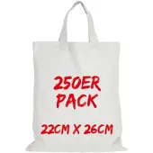 TEXXILLA Apothekertasche Mehrpack mit zwei kurzen Henkeln, Weiß, weiß